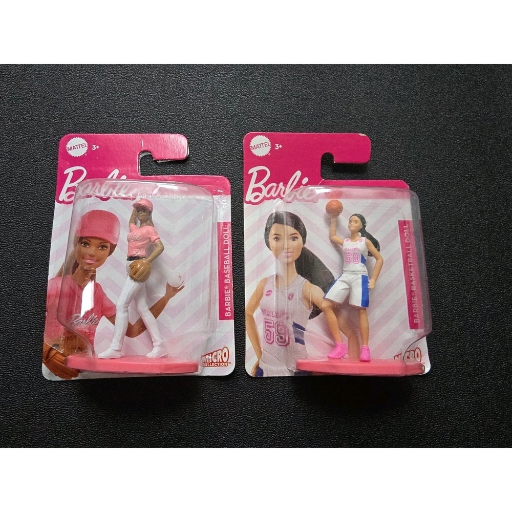 Barbie Micro Collection 3" Tall Sports Figures Mattel Lot of 2 2021 - NEW